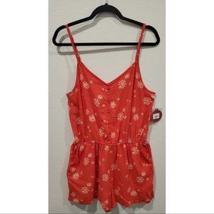 AMERICAN HERITAGE Red Floral Romper